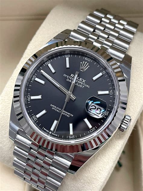 rolex silver gold and balck|rolex datejust 41 black.